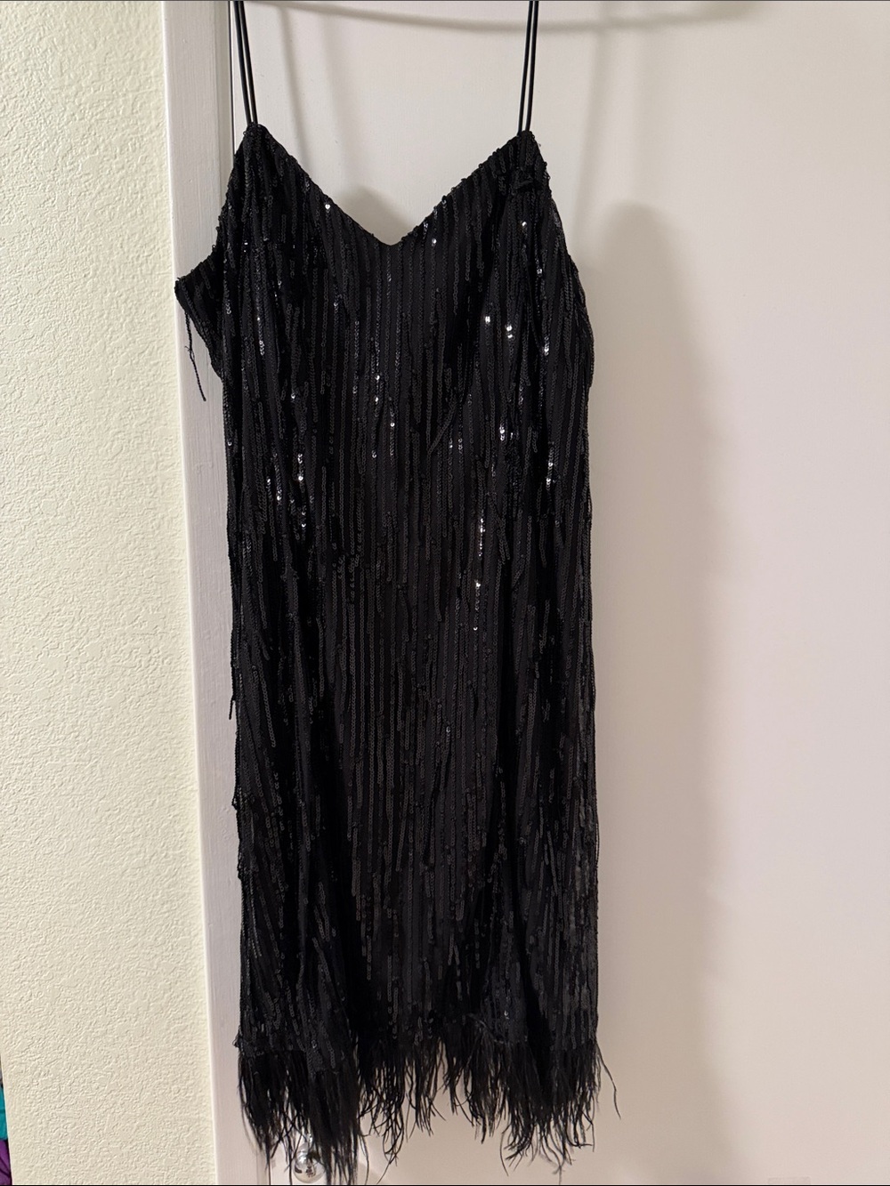 Speechless Black Sequin Fringe mini Dress - Women's Evening Dress -13